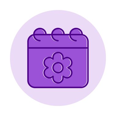 Sakura tarih simgesi, vektör çizimi 