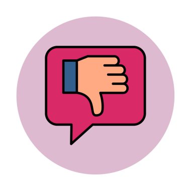 Hoşlanmıyorum. Web simgesi basit illüstrasyon 