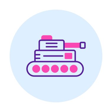 askeri tank simgesi vektör illüstrasyon