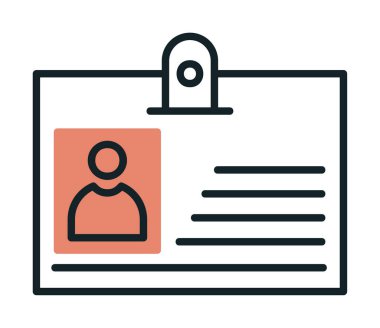 ID kart simgesi vektör illüstrasyonu