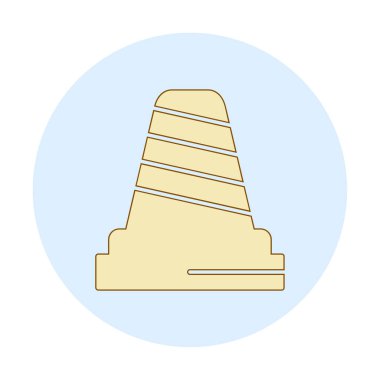 Trafik konisi vektör simgesi modern basit vektör illüstrasyonu