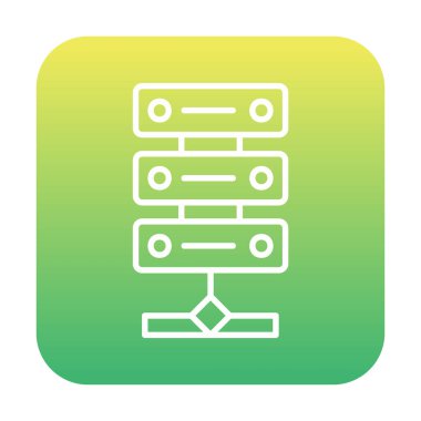 Ağ sunucu simgesinin vektör illüstrasyonu 