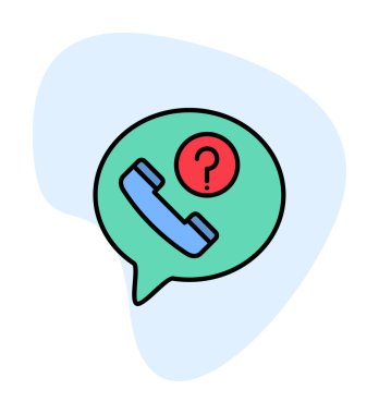 Basit kaçırılan çağrı simgesi, vektör illüstrasyonu