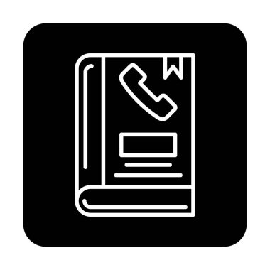 Telefon Rehberi düz simgesi, vektör çizim