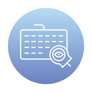 Tuş kaydedici ağ simgesi, vektör illüstrasyonu 