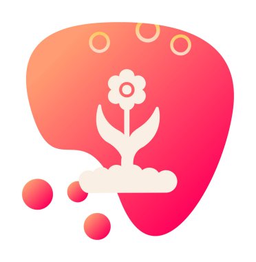 Basit düz çiçek vektör simgesi. dizayn