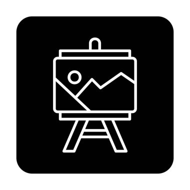 düz boyama simgesi, vektör illüstrasyonu