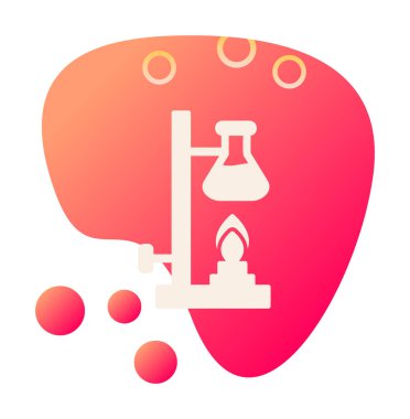 Basit Kimyasal Deney simgesi, vektör çizimi