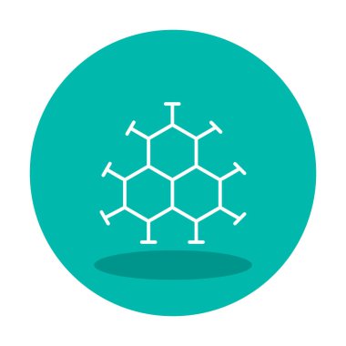 Basit molekül simgesi, vektör illüstrasyonu