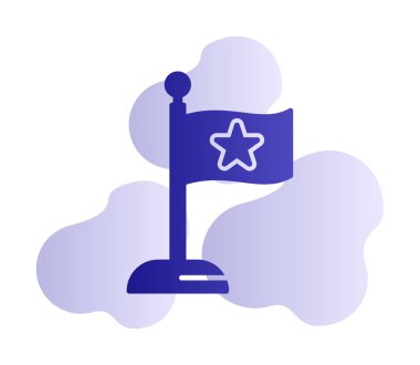 bayrak simgesi, vektör illüstrasyonu basit tasarım