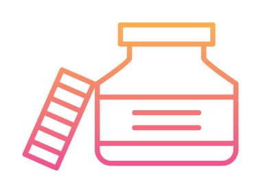 Mürekkep kavanozu simgesinin vektör çizimi 