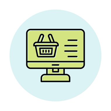 çevrimiçi alışveriş vektörü tasarımı                        