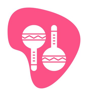 maracas simgesi vektör illüstrasyonu