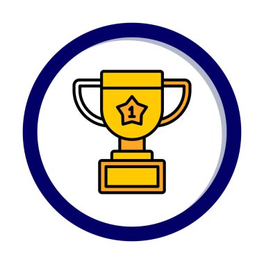 Basit kupa çizgisi vektör illüstrasyonu