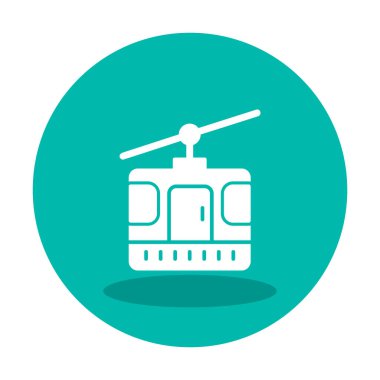 Modern Cable Car Cabin simgesinin vektör çizimi                   