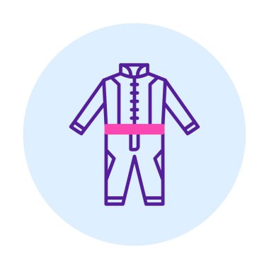 Race Suit web simgesi, vektör illüstrasyonu