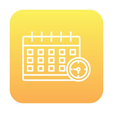 Takvim simgesi. Son teslim tarihi simgesi, vektör illüstrasyon tasarımı