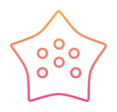 denizyıldızı düz ikon vektör çizimi 