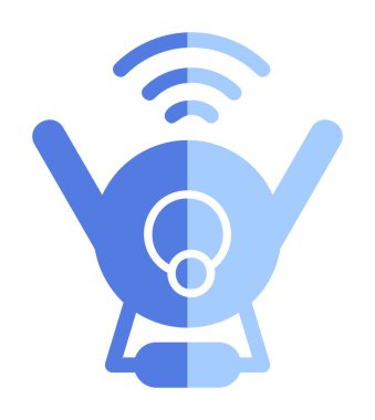 Web kamera düz vektör simgesi