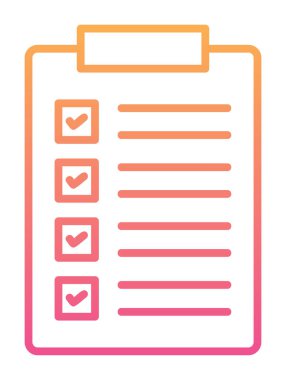 Kontrol Listesi web simgesi, vektör illüstrasyonu 