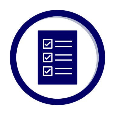 Kontrol Listesi web simgesi, vektör illüstrasyonu 