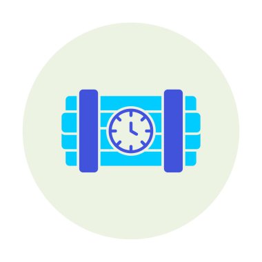 Zaman bombası ikonu vektör illüstrasyonu.