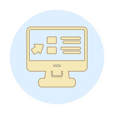 Basit Online Course Üniversitesi simgesi, vektör illüstrasyonu