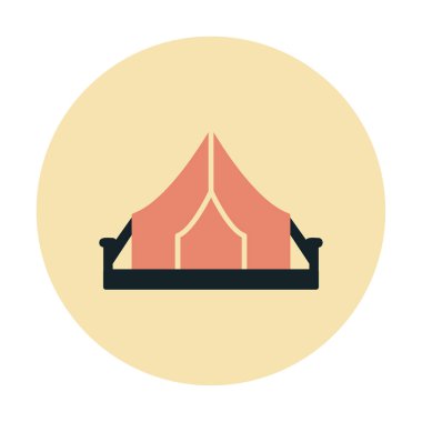 kamp çadırı ikonu vektör illüstrasyonu
