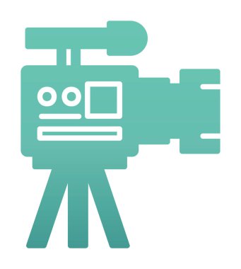 düz kamera ikonu vektör illüstrasyonu