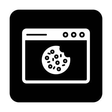Basit Web Kurabiyeleri simgesi, vektör illüstrasyonu