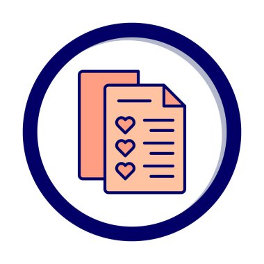 Dilek listesi. Web simgesi basit illüstrasyon 