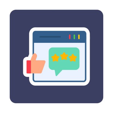 Geri besleme simgesi vektör illüstrasyon tasarımı