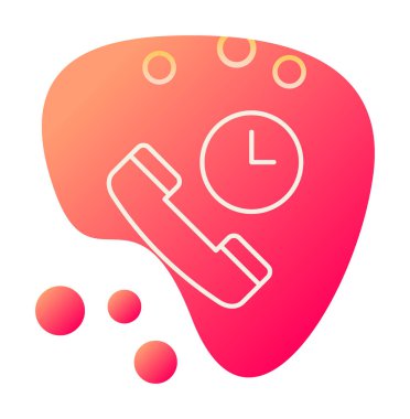 Basit Arama Bekleme simgesi, vektör illüstrasyonu