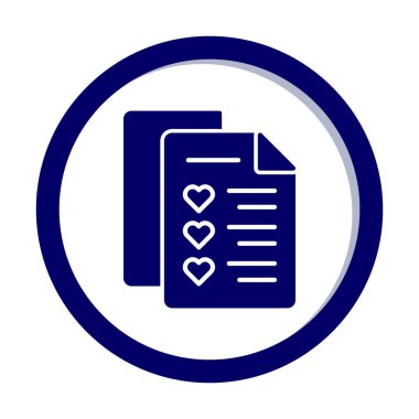 Dilek listesi. Web simgesi basit illüstrasyon 