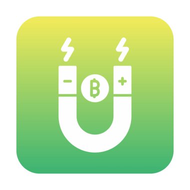 Mıknatıs düz simgesinin vektör çizimi 