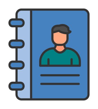 kitap simgesini başvurun, illüstrasyon vektör 