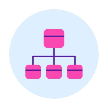 Modern Akış Çizelgesi simgesinin vektör çizimi                            