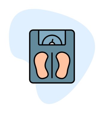 Basit Ağırlık Ölçekleme simgesi, vektör illüstrasyonu