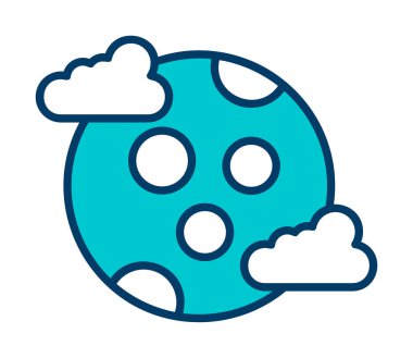 Dolunay düz ikonu. vektör illüstrasyonu 