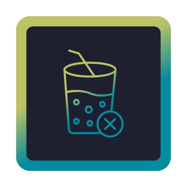 Meyve suyu işareti yok. Web simgesi basit illüstrasyon 