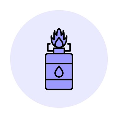 Kamp Gaz ikonu vektör illüstrasyon tasarımı