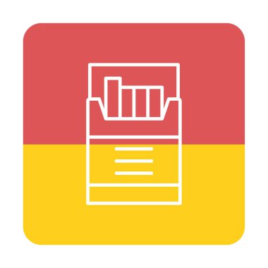 Sigara Kutusu Web simgesi, vektör illüstrasyonu 