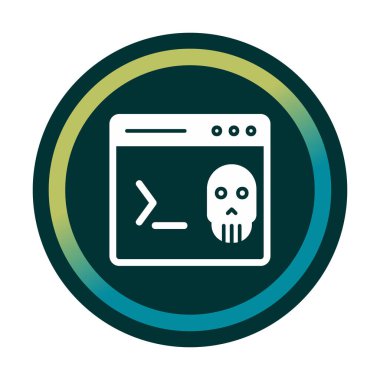 bilgisayar terminali simgesi, vektör illüstrasyonu basit tasarım