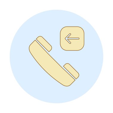 Gelen çağrı simgesi vektör illüstrasyonu