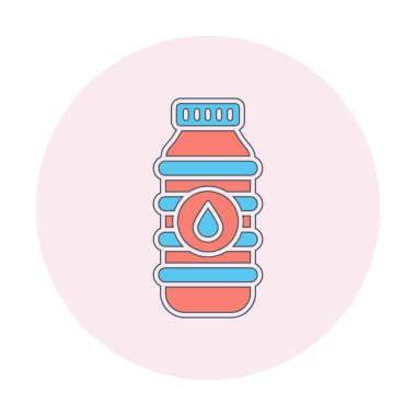 su şişesi simgesi, vektör illüstrasyonu    