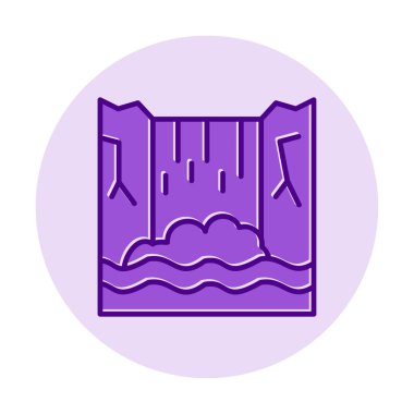 Basit Waterfal simgesi, vektör illüstrasyonu