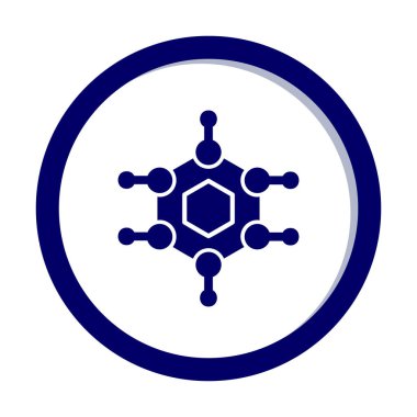 Basit Nanoteknoloji simgesi, vektör illüstrasyonu