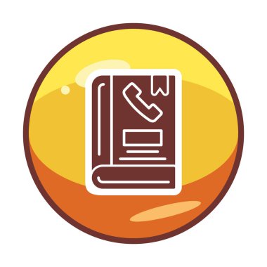 Telefon Rehberi düz simgesi, vektör çizim