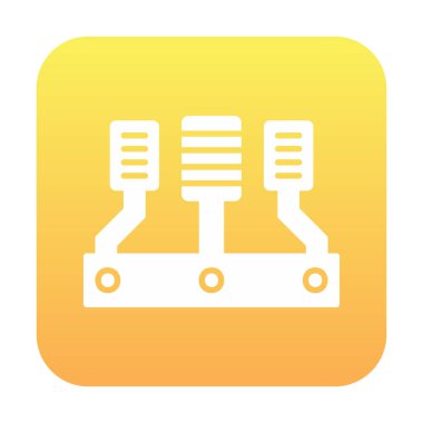 Araba Hızlandırıcı düz simgesi, vektör illüstrasyonu 