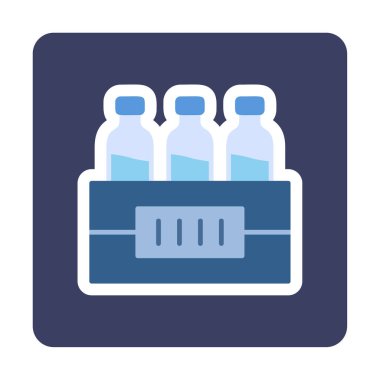 Su şişeleri. Web simgesi basit illüstrasyon 